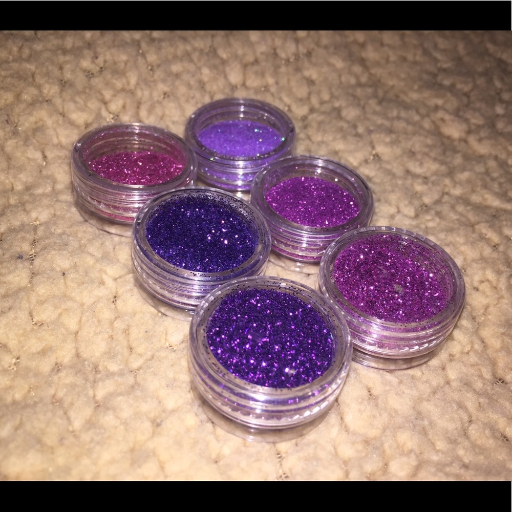 Purple glitter eyeshadow bundle